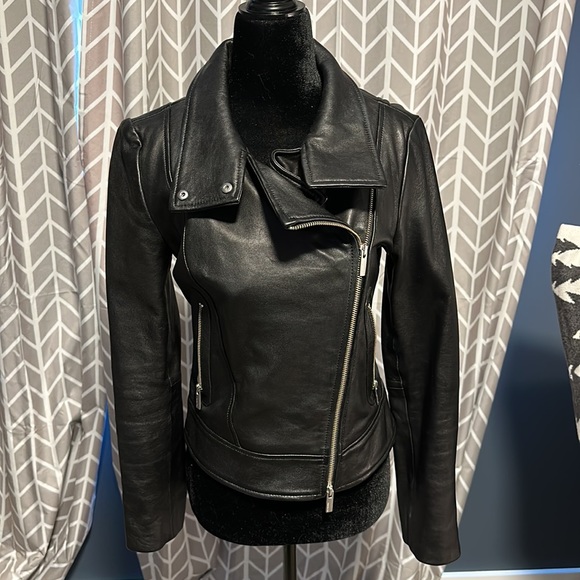 Babyton Leather Jacket, cropped, size s. NWOT - Picture 5 of 8